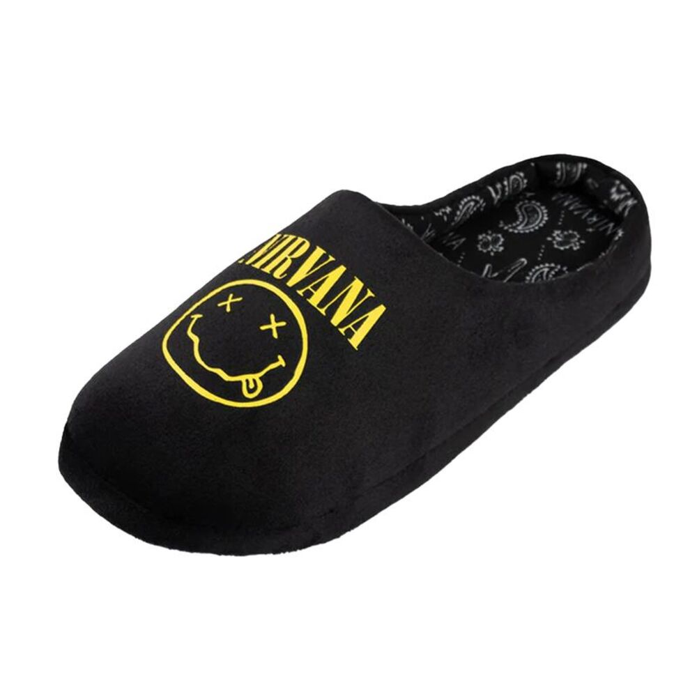 Nirvana Unisex Adult Logo Mule Slippers / Black